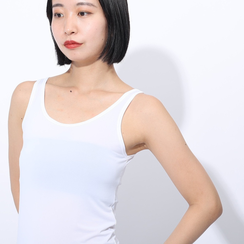 クー（Coo.）（レディース）ドライプラス クール タンクトップ 892CO4GC0010 WHT 冷感