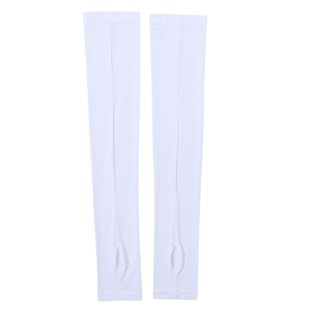 クー（Coo.）（レディース）ドライプラスクール 指穴付きロング アームカバー 892CO4GC0021 WHT 冷感