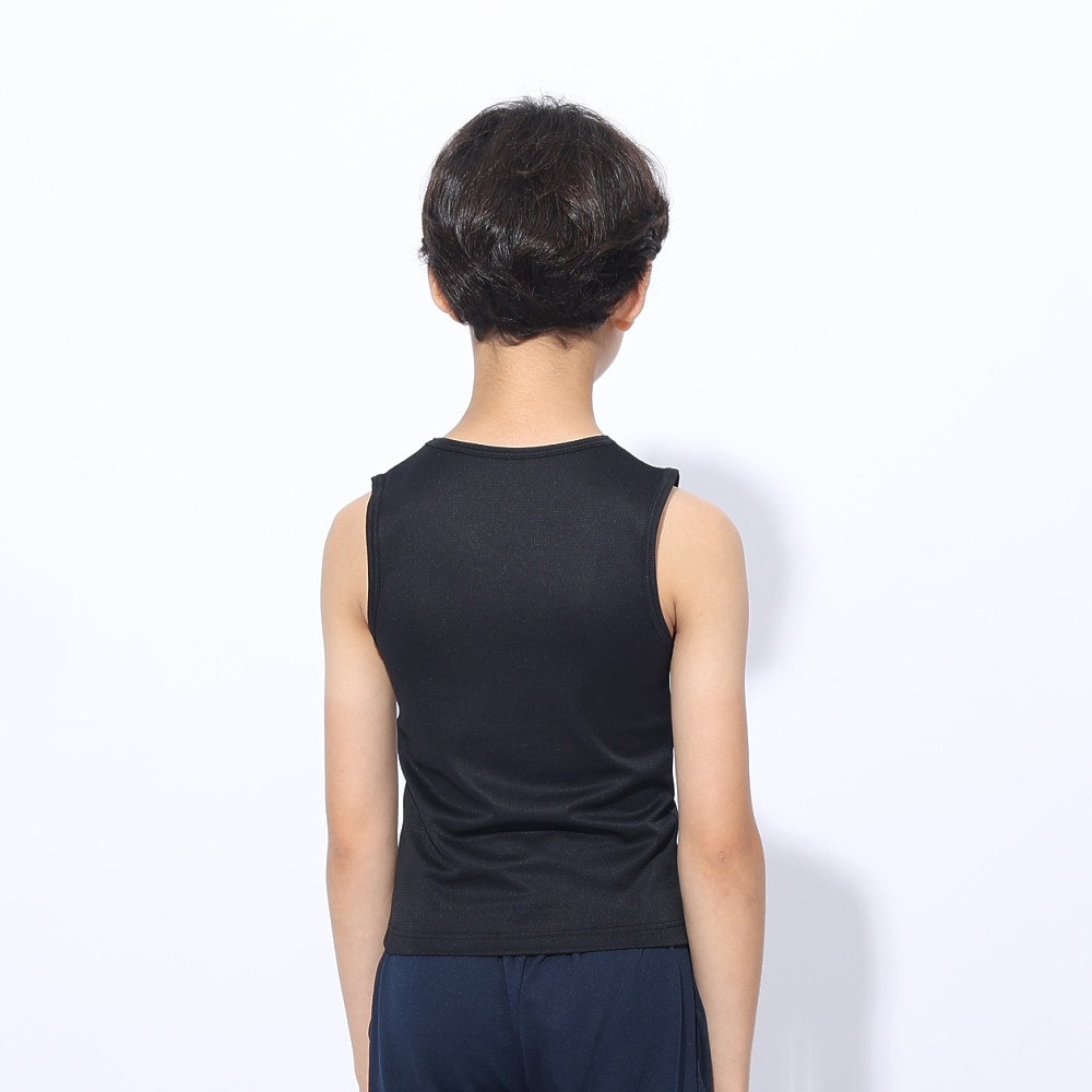 クー（Coo.）（キッズ）ジュニア ドライプラス Vネック ノースリーブ 893CO4GC0005 BLK 吸汗 速乾