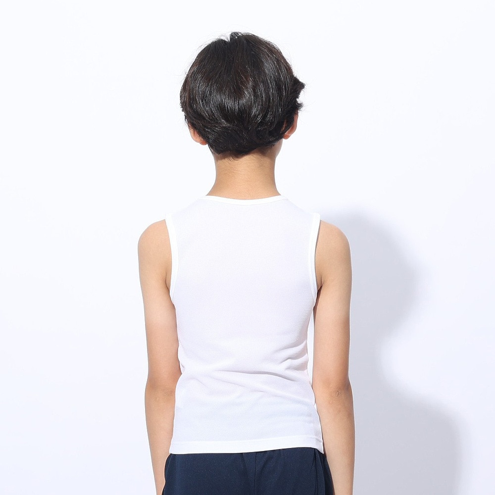 クー（Coo.）（キッズ）ジュニア ドライプラス Vネック ノースリーブ 893CO4GC0005 WHT 吸汗 速乾
