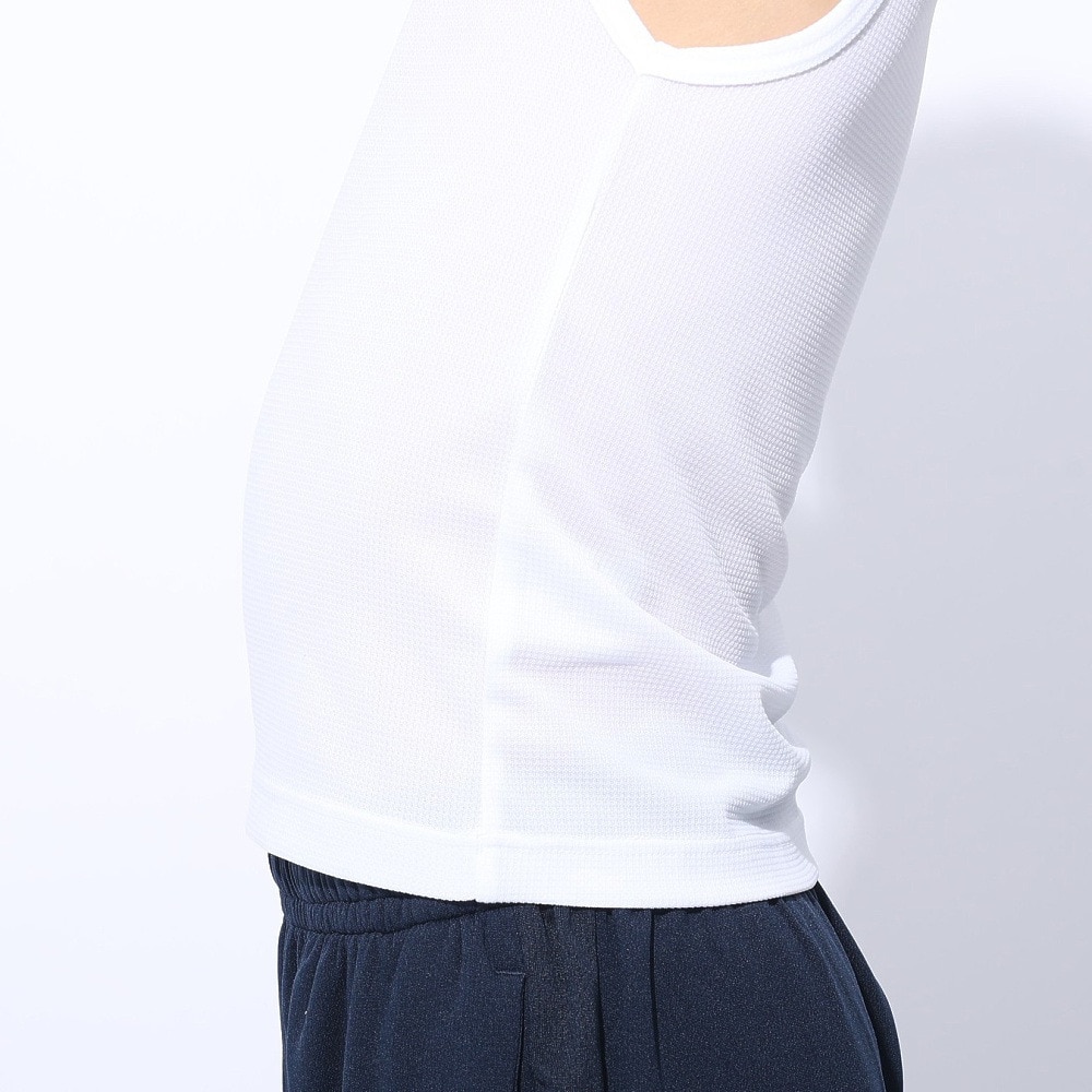 クー（Coo.）（キッズ）ジュニア ドライプラス Vネック ノースリーブ 893CO4GC0005 WHT 吸汗 速乾