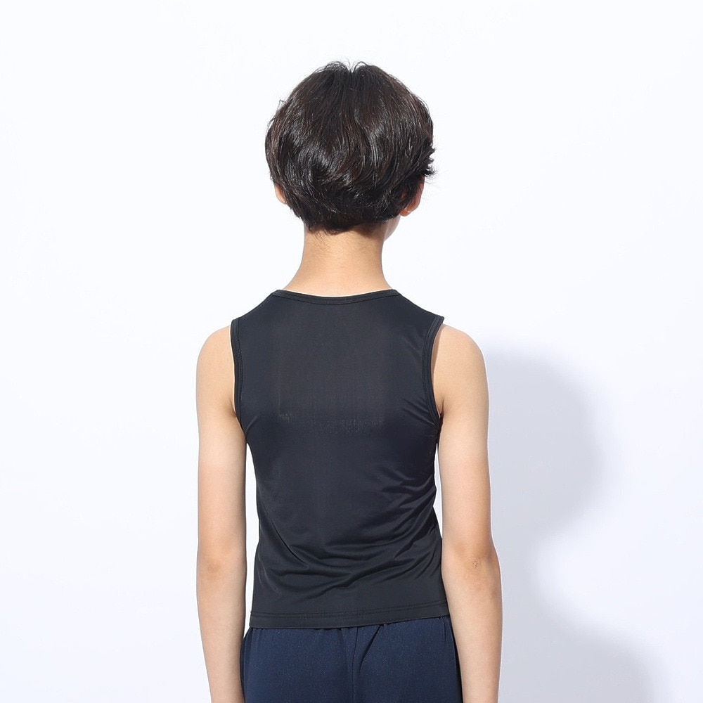 クー（Coo.）（キッズ）ジュニア ドライプラスクール Vネック ノースリーブ 893CO4GC0011 BLK 冷感