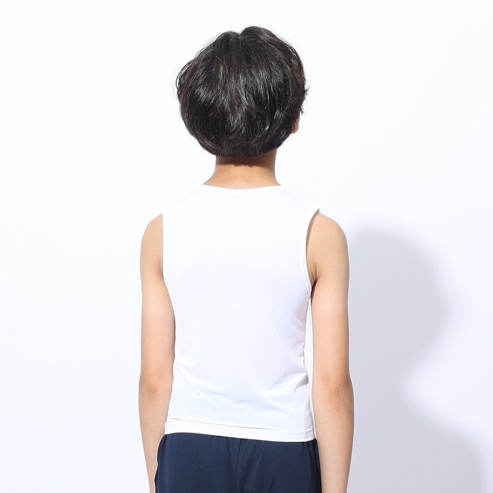 クー（Coo.）（キッズ）ジュニア ドライプラスクール Vネック ノースリーブ 893CO4GC0011 WHT 冷感