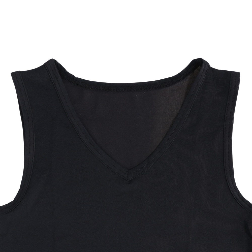 クー（Coo.）（キッズ） ノースリーブ Vネックシャツ ジュニア ドライプラス 黒 130-160センチ 893CO5ASC0005 BLK 吸汗速乾 抗菌防臭 シンプル 新調 衣替え