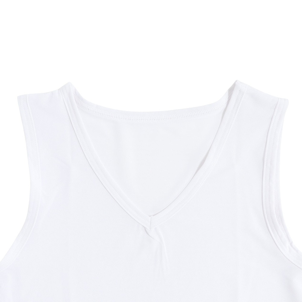 クー（Coo.）（キッズ） ノースリーブ Vネックシャツ ジュニア ドライプラス 白  130-160センチ 893CO5ASC0005 WHT 吸汗速乾 抗菌防臭 シンプル 新調 衣替え