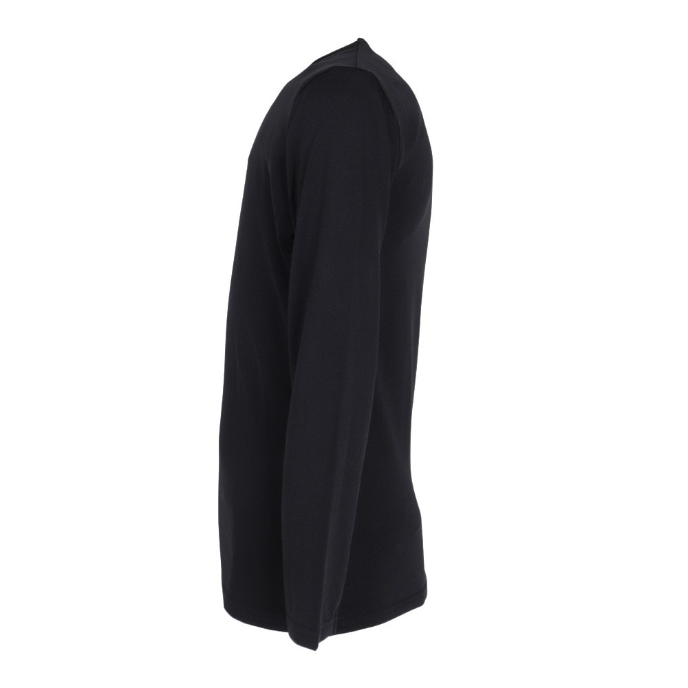 その他ブランド（OTHER BRAND）（キッズ）ジュニア DS 長袖クルーネック アンダーシャツ 黒 120-160センチ 893CO5GC0015 BLK 軽量 軽い 裏起毛 保温