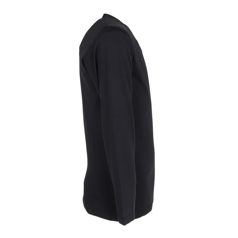 その他ブランド（OTHER BRAND）（キッズ）ジュニア DS 長袖クルーネック アンダーシャツ 黒 120-160センチ 893CO5GC0015 BLK 軽量 軽い 裏起毛 保温