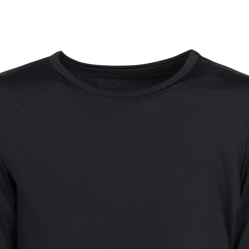 その他ブランド（OTHER BRAND）（キッズ）ジュニア DS 長袖クルーネック アンダーシャツ 黒 120-160センチ 893CO5GC0015 BLK 軽量 軽い 裏起毛 保温