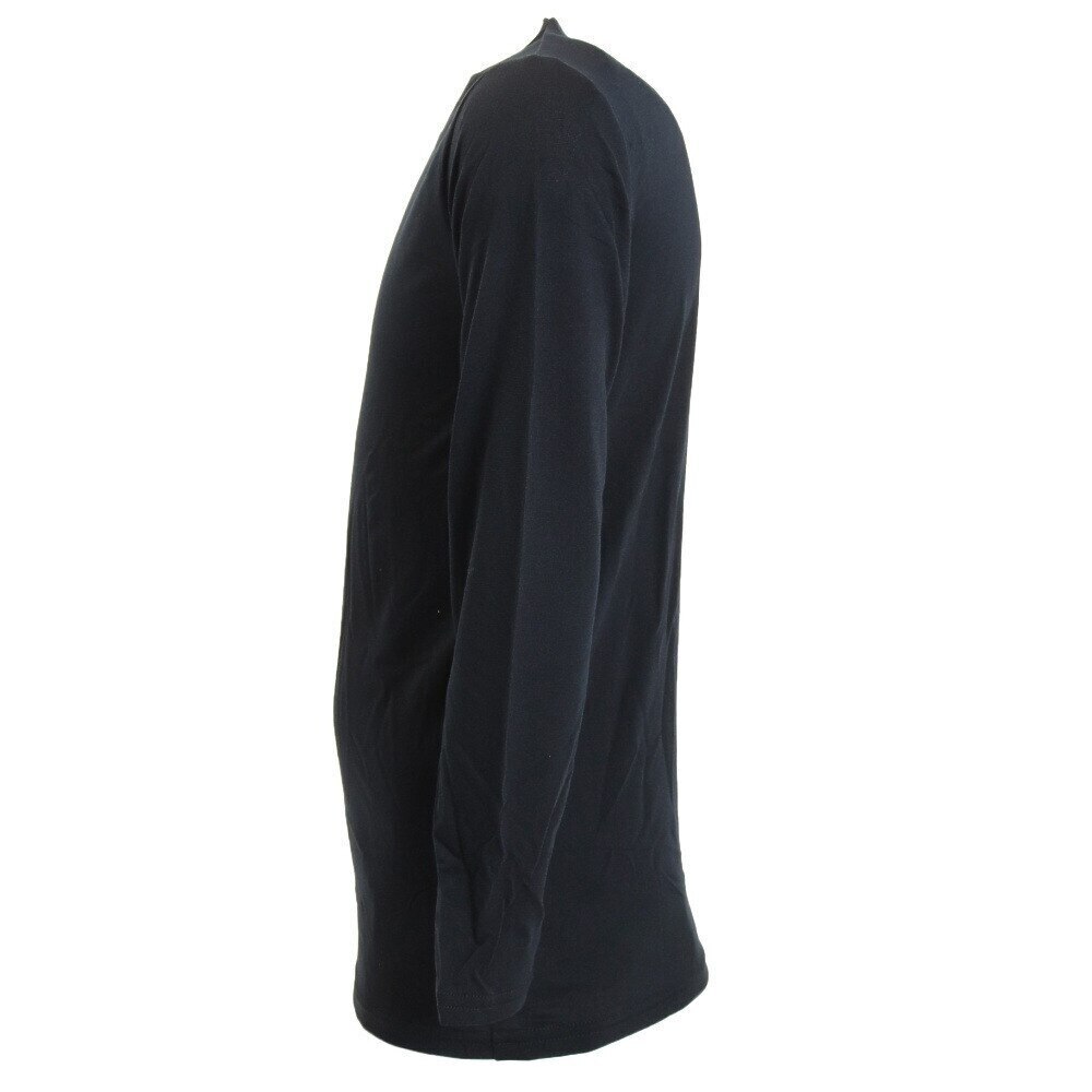 ノーブランド（NO BRAND）（キッズ）ヒートクロス 薄手 ジュニア 長袖クルーネック 893NN2ES0389BLK