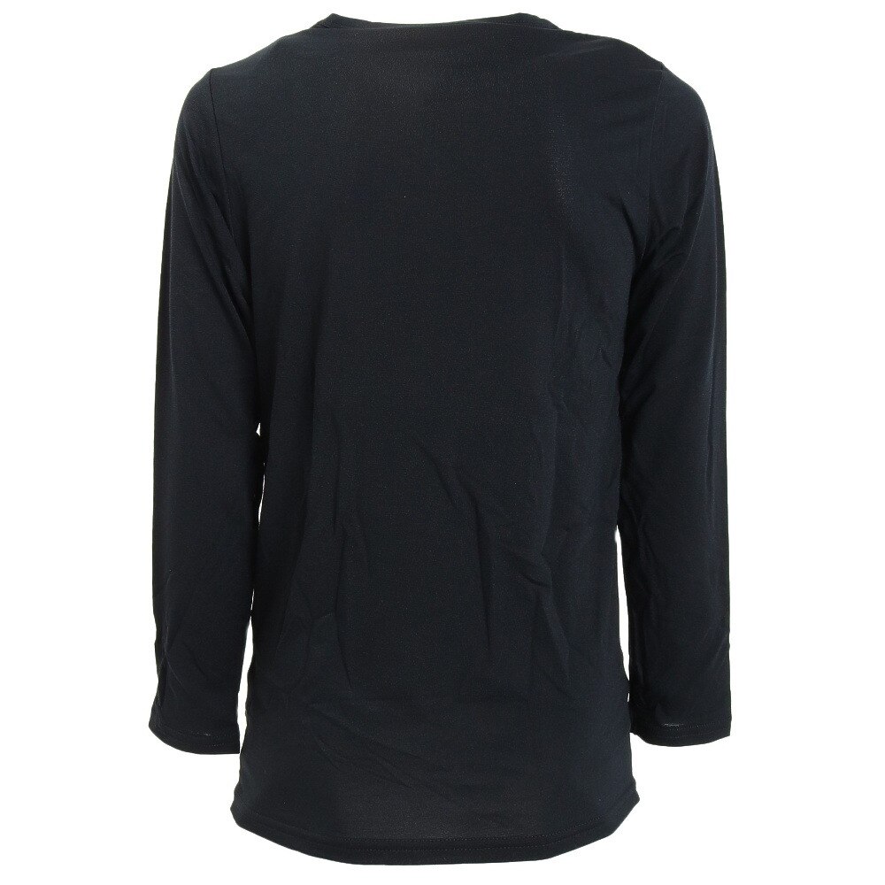 ノーブランド（NO BRAND）（キッズ）ヒートクロス 薄手 ジュニア 長袖クルーネック 893NN2ES0389BLK