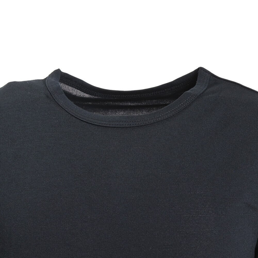ノーブランド（NO BRAND）（キッズ）ヒートクロス 薄手 ジュニア 長袖クルーネック 893NN2ES0389BLK