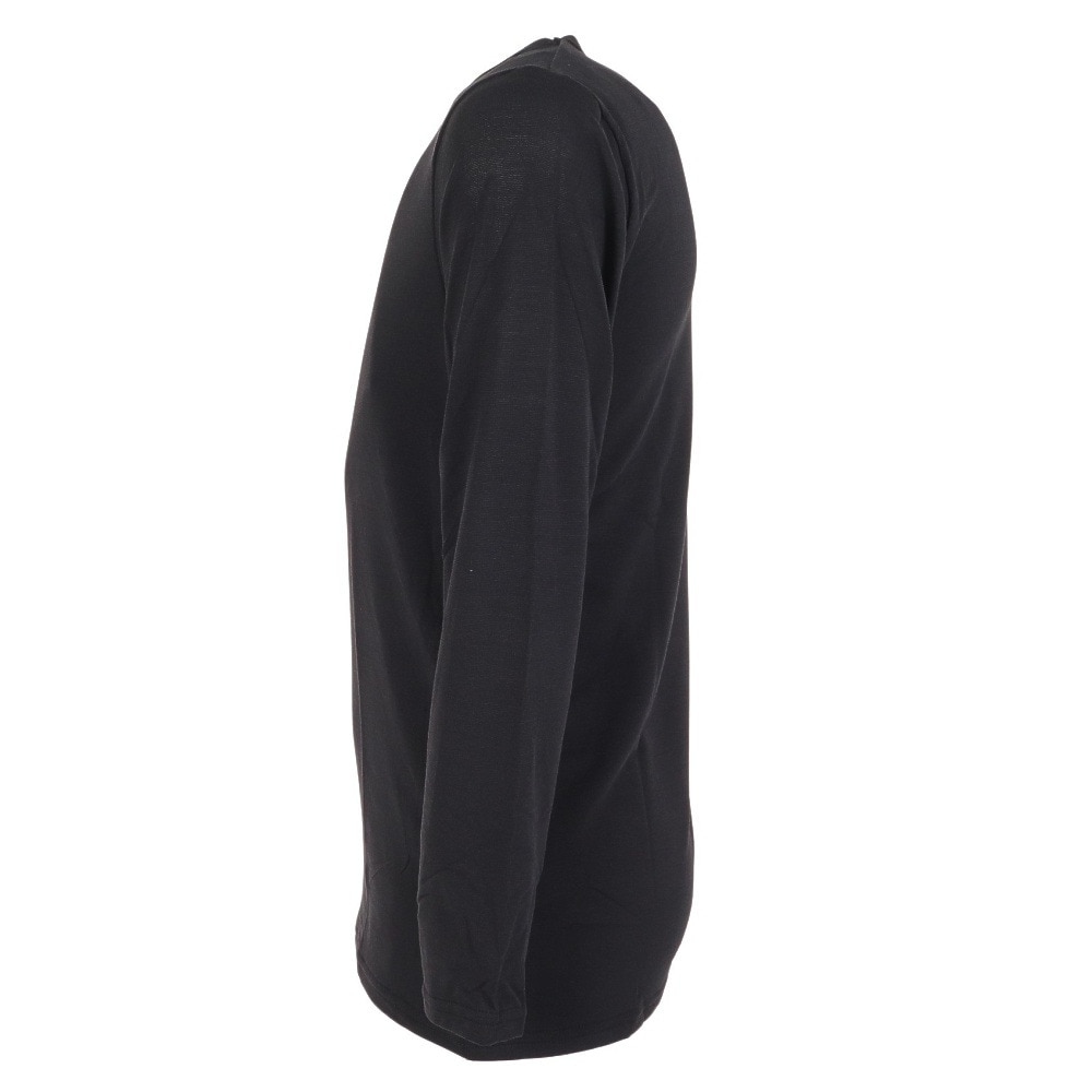 クー（Coo.）（キッズ）ジュニア ヒートクロス 薄手 長袖クルーネックアンダーシャツ 893CO3ES0029 BLK 防寒