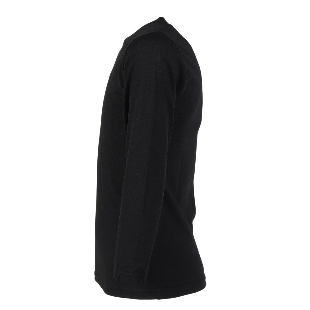 クー（Coo.）（キッズ）ジュニア ヒートクロス 薄手 長袖 クルーネック アンダーシャツ 893CO4GC0131 BLK ブラック 発熱素材