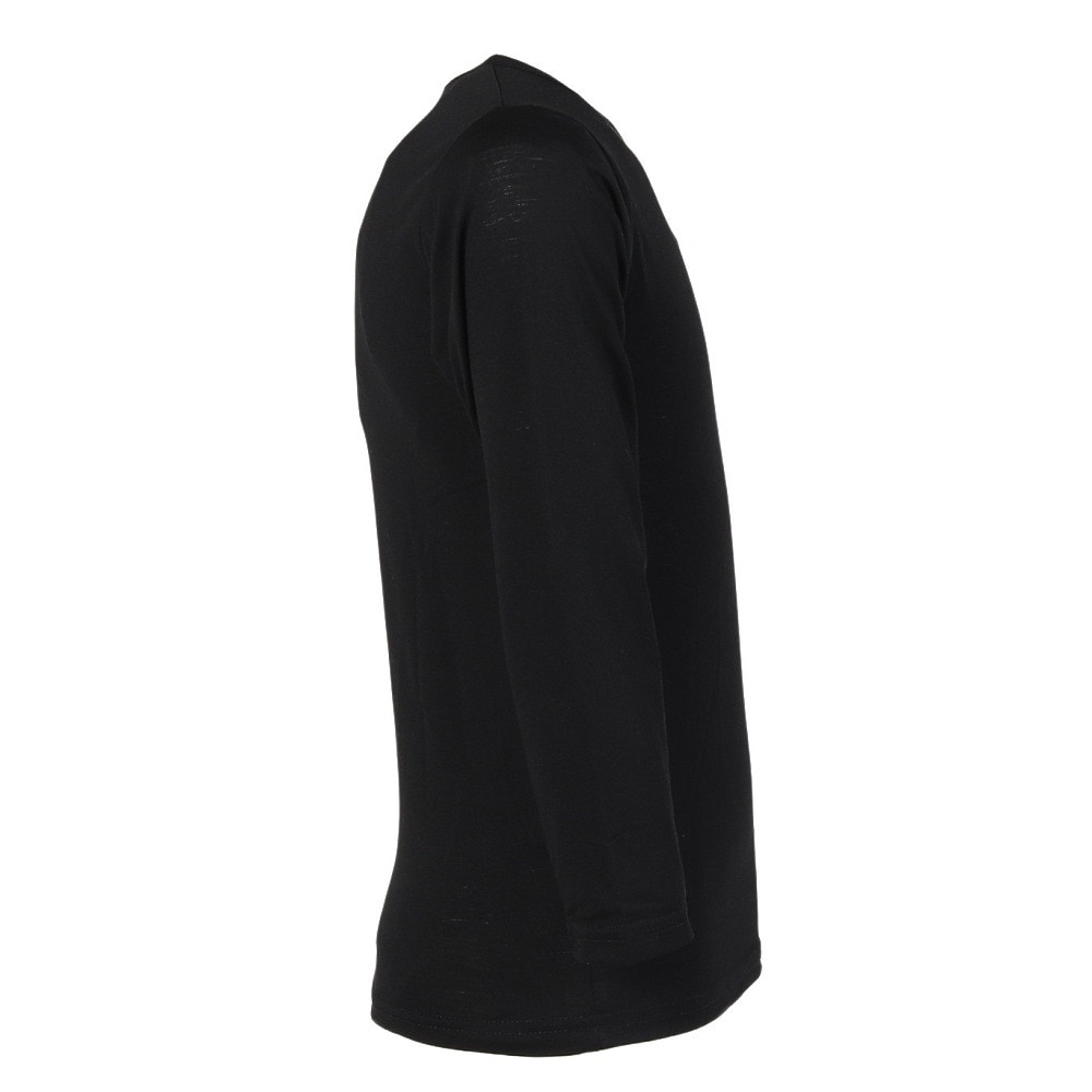 クー（Coo.）（キッズ）ジュニア ヒートクロス 薄手 長袖 クルーネック アンダーシャツ 893CO4GC0131 BLK ブラック 発熱素材