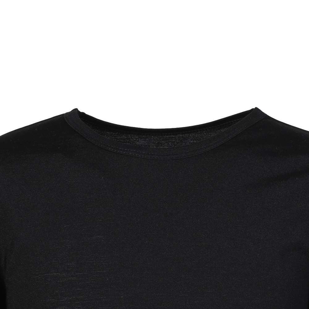 クー（Coo.）（キッズ）ジュニア ヒートクロス 薄手 長袖 クルーネック アンダーシャツ 893CO4GC0131 BLK ブラック 発熱素材