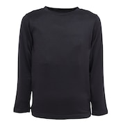 (キッズ)ジュニア ドライウォーム グリッド クルーネック 長袖シャツ 893CO4GC0136 BLK 黒130-160センチ