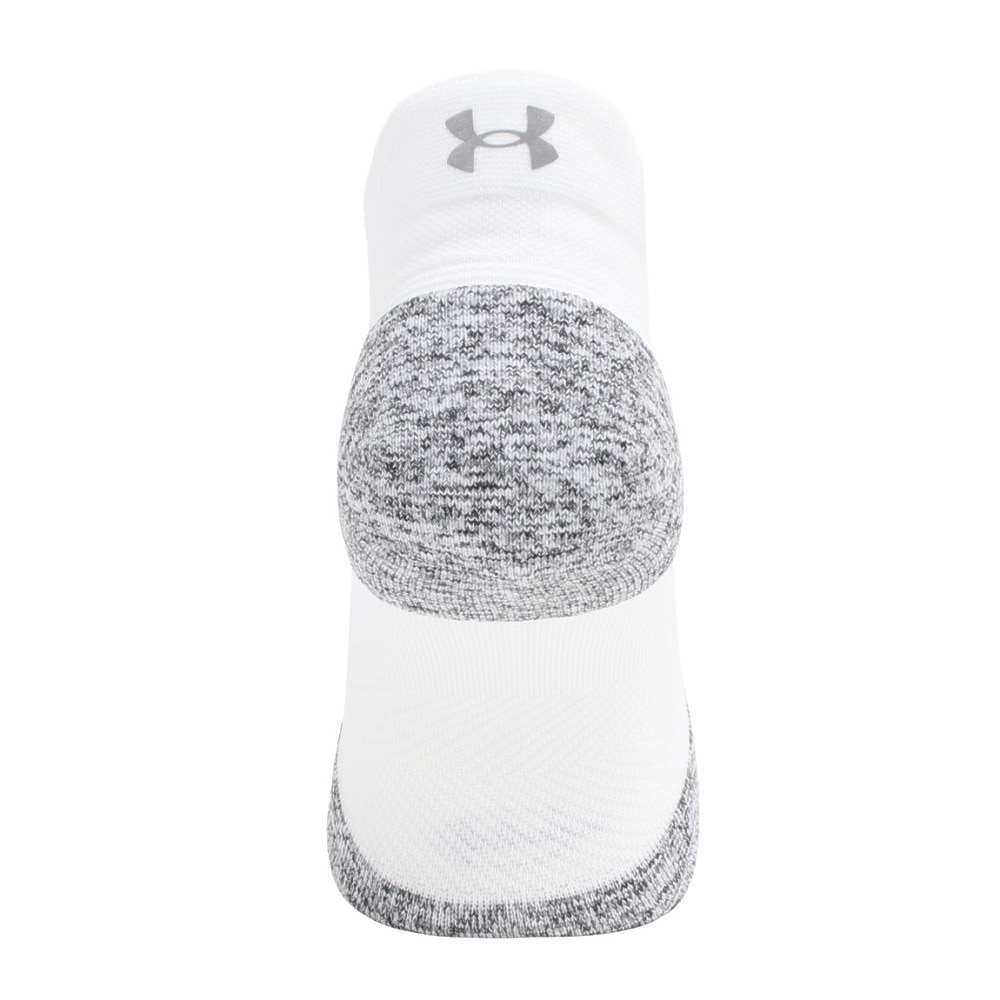 アンダーアーマー（UNDER ARMOUR）（メンズ、レディース）靴下 UAアーマードライ クッション ノーショー タブ ソックス 23-29cm 白 1376075 100 超速乾