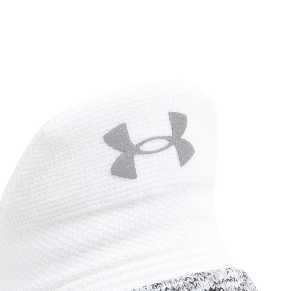 アンダーアーマー（UNDER ARMOUR）（メンズ、レディース）靴下 UAアーマードライ クッション ノーショー タブ ソックス 23-29cm 白 1376075 100 超速乾