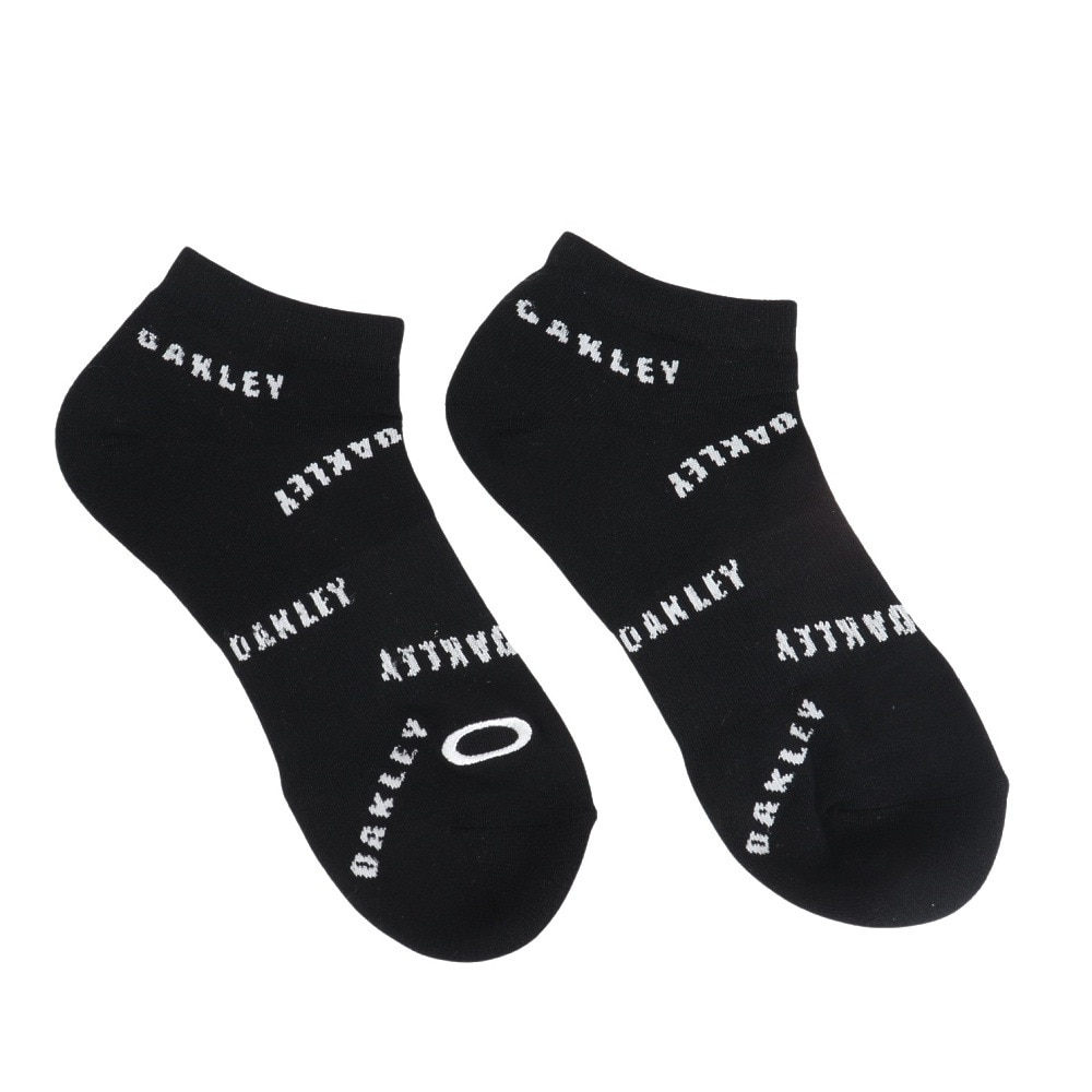 オークリー（OAKLEY）（メンズ）アンクルソックス NO SHOW  黒 白 25-29センチ FOS901796-00G 消臭 スポーティ 学校 部活 学生 私服 新調 衣替え 