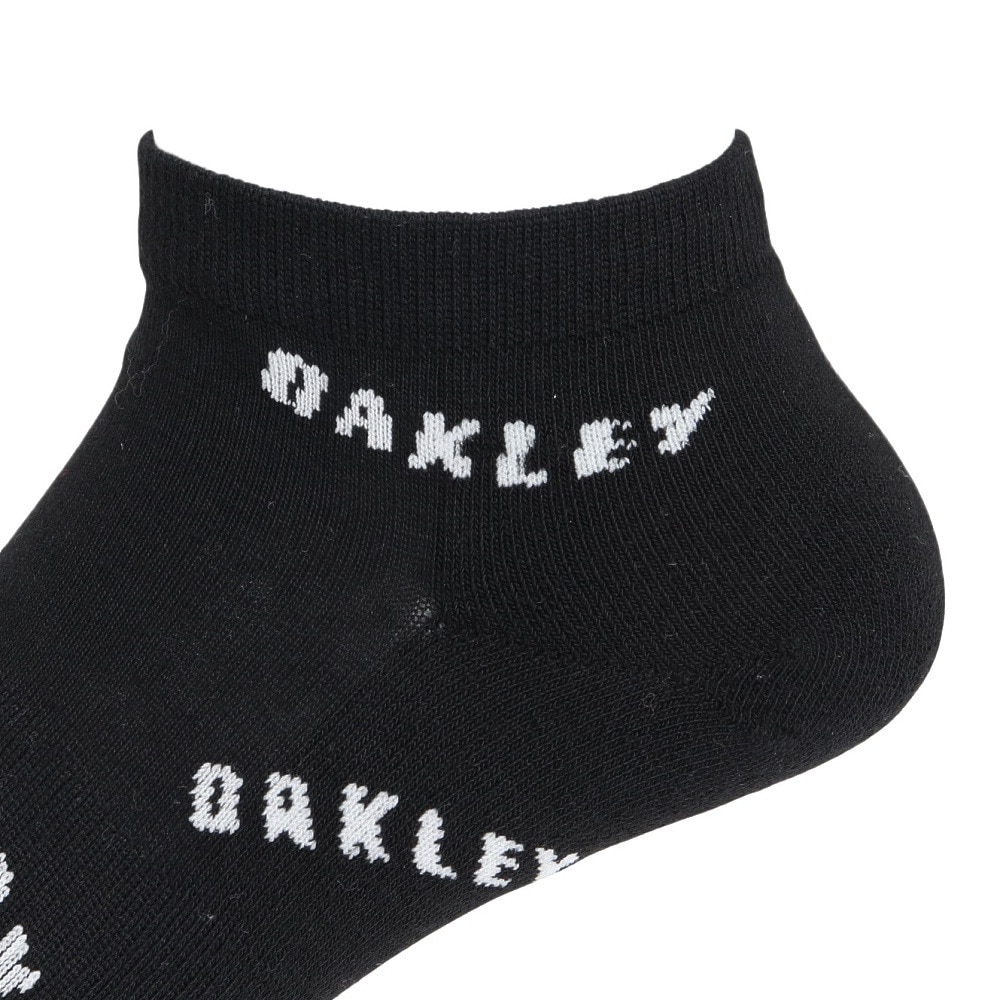 オークリー（OAKLEY）（メンズ）アンクルソックス NO SHOW  黒 白 25-29センチ FOS901796-00G 消臭 スポーティ 学校 部活 学生 私服 新調 衣替え 