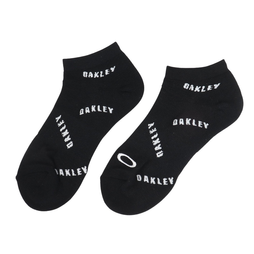 オークリー（OAKLEY）（メンズ）アンクルソックス NO SHOW  黒 白 25-29センチ FOS901796-00G 消臭 スポーティ 学校 部活 学生 私服 新調 衣替え 