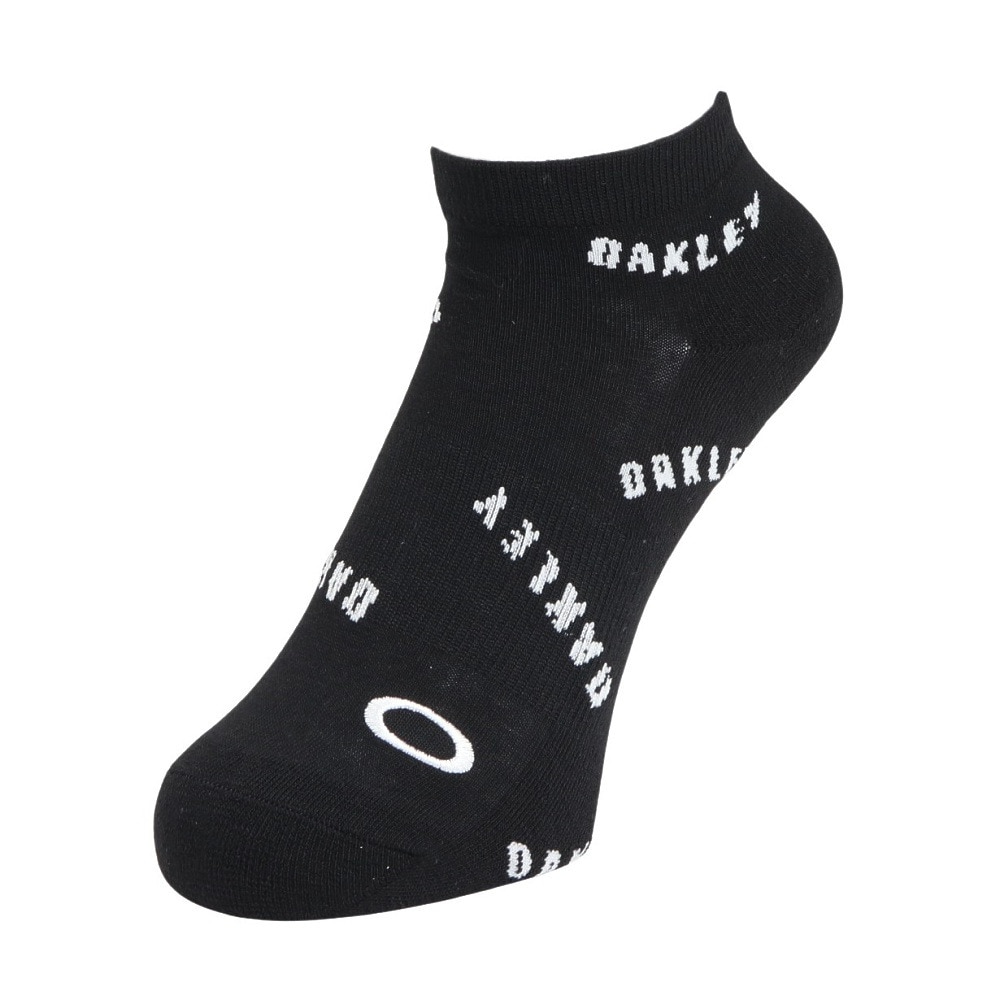 オークリー（OAKLEY）（メンズ）アンクルソックス NO SHOW  黒 白 25-29センチ FOS901796-00G 消臭 スポーティ 学校 部活 学生 私服 新調 衣替え 
