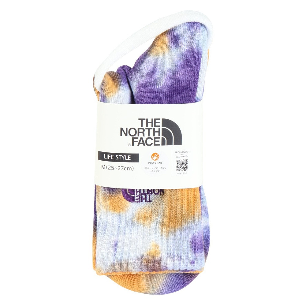 ザ・ノース・フェイス（THE NORTH FACE）（メンズ、レディース）タイダイ クルーソックス NN82316 FP 抗菌 消臭