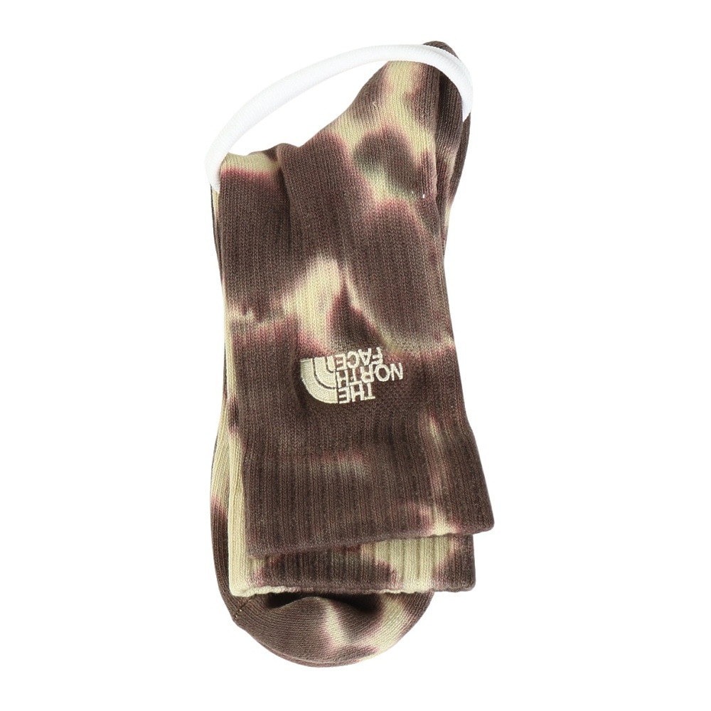 ザ・ノース・フェイス（THE NORTH FACE）（メンズ）靴下 タイ ダイ クルー ソックス ブラウン S-Lサイズ NN82316 DA  ノース 抗菌防臭 おしゃれ スト系