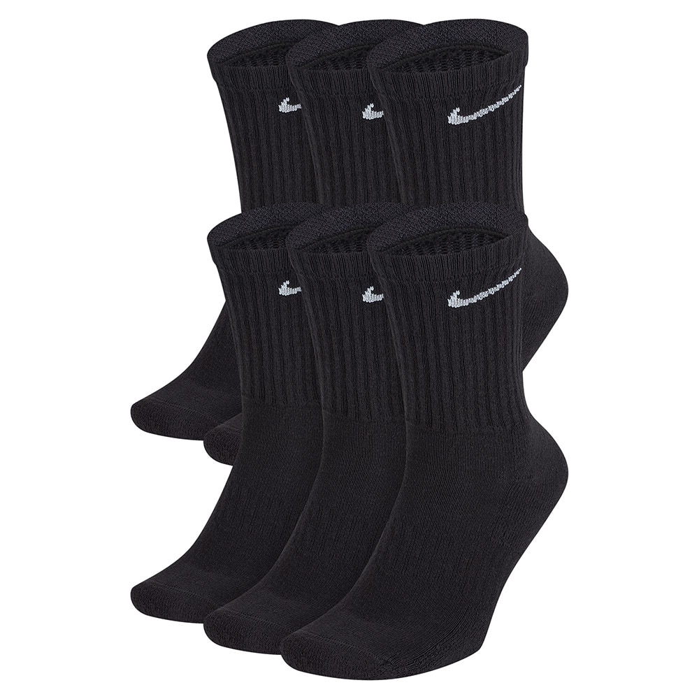 ナイキ（NIKE）（メンズ）エブリデイ クッションド トレーニング クルー ソックス 6足組 SX7666-010