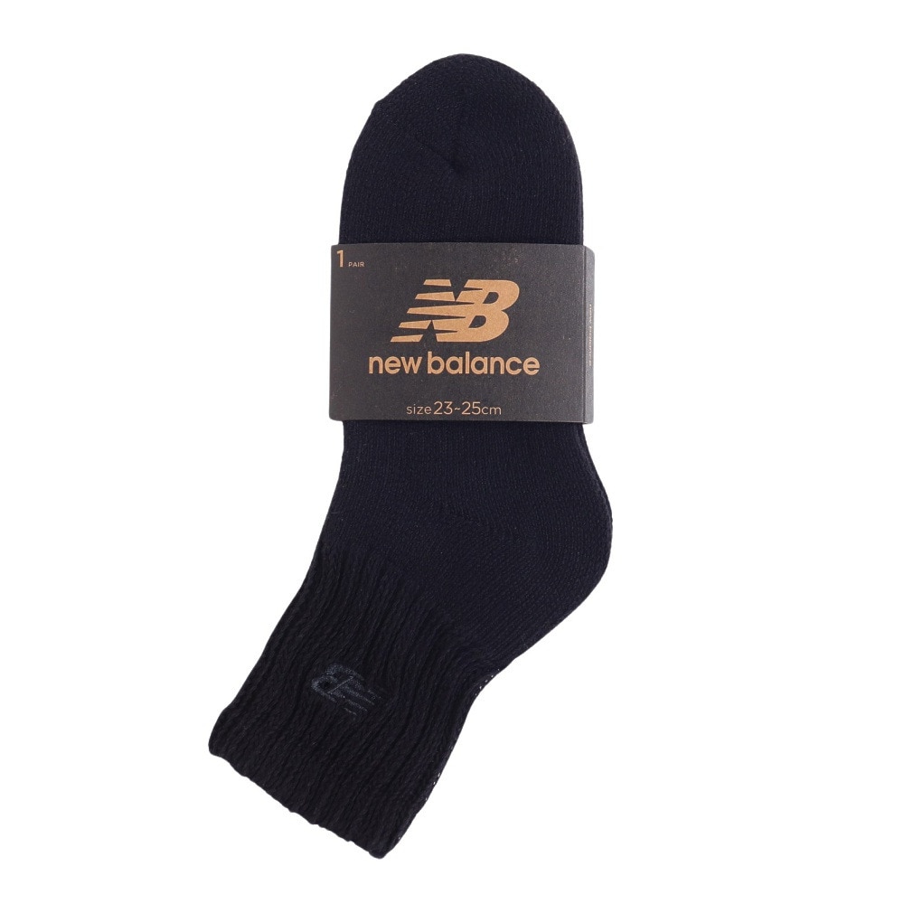 ニューバランス（new balance）（メンズ、レディース）コンフォートショートソックス LAS45640BK