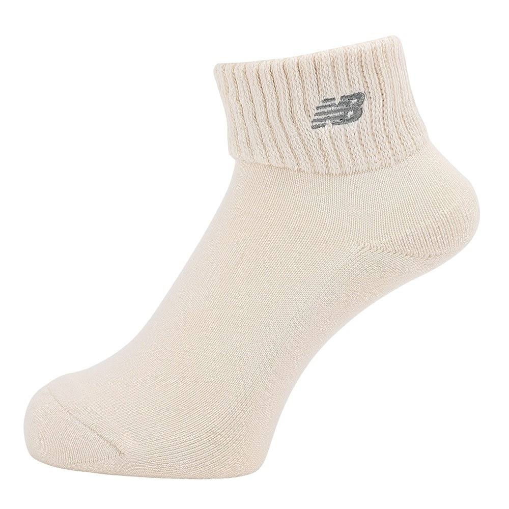 ニューバランス（new balance）（メンズ、レディース）ソール コンフォート ショートソックス LAS45748GIE アイボリー