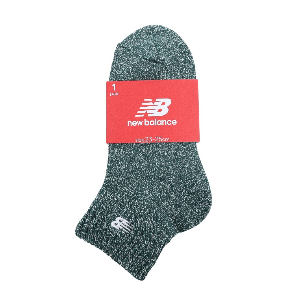 ニューバランス（new balance）（メンズ、レディース）ソール コンフォートショートソックス LAS45748NWG グリーン