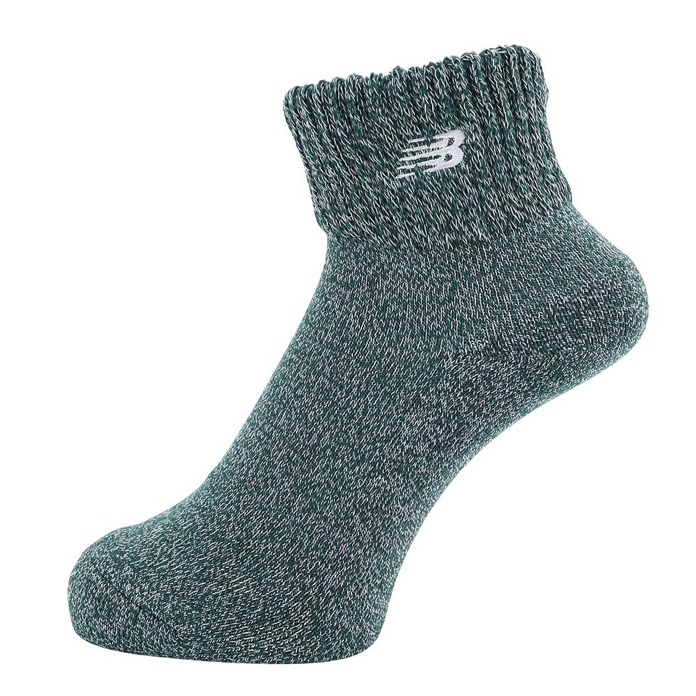 ニューバランス（new balance）（メンズ、レディース）ソール コンフォートショートソックス LAS45748NWG グリーン