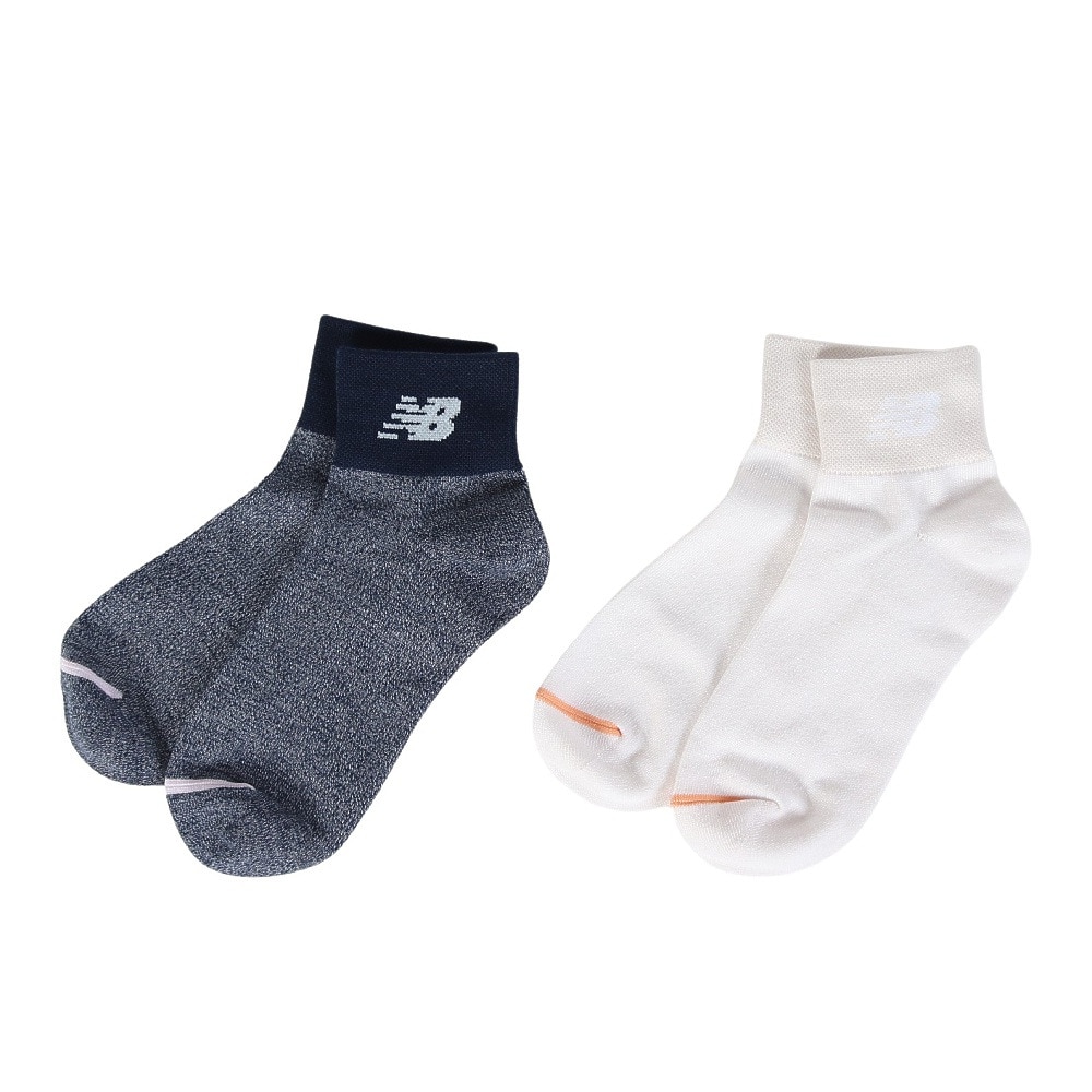 ニューバランス（new balance）（メンズ、レディース）2足組 ショートソックス LAS45750AS2