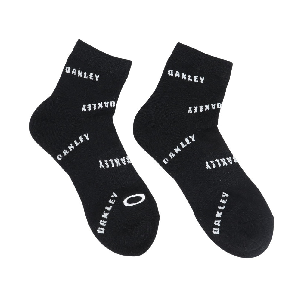オークリー（OAKLEY）（メンズ）ショートソックス 黒 白 25-29センチ FOS901797-00G 消臭 スポーティ 学校 部活 学生 私服 新調 衣替え ロゴ入り おしゃれ