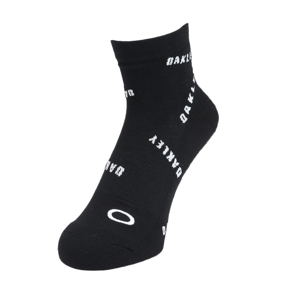 オークリー（OAKLEY）（メンズ）ショートソックス 黒 白 25-29センチ FOS901797-00G 消臭 スポーティ 学校 部活 学生 私服 新調 衣替え ロゴ入り おしゃれ