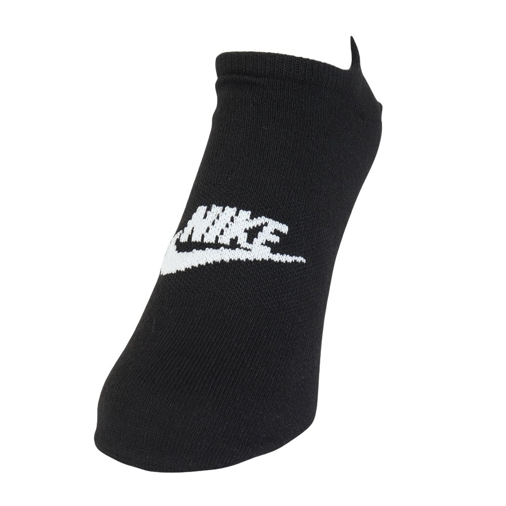 ナイキ（NIKE）（メンズ）靴下 スポーツウェア エブリデイ エッセンシャル ノーショウ ソックス 3足組 黒 23-29cm DX5075-010 3足セット アンクル くるぶし