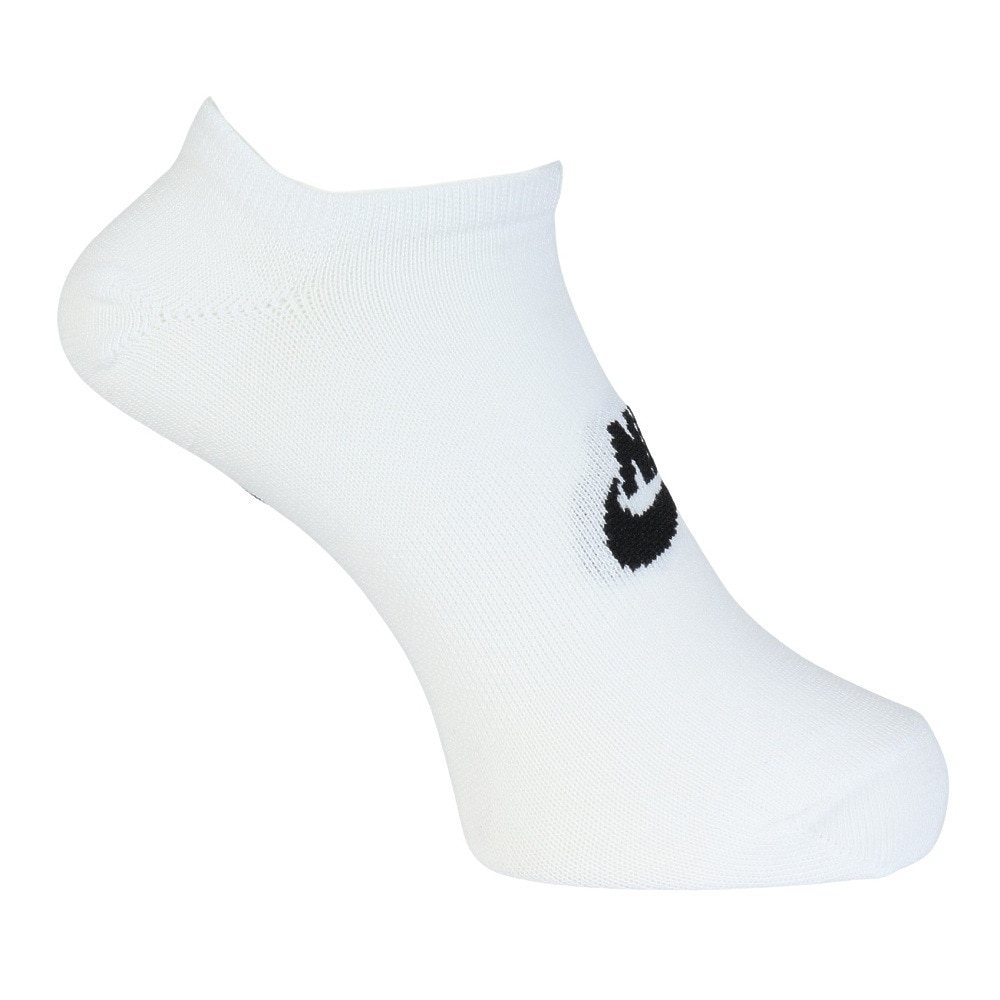 ナイキ（NIKE）（メンズ）靴下 スポーツウェア エブリデイ エッセンシャル ノーショウ ソックス 3足組 白 23-29cm DX5075-100 3足セット アンクル くるぶし