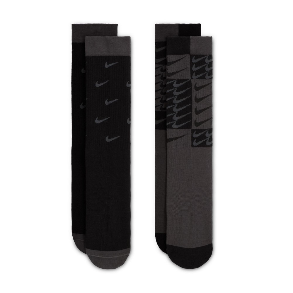 ナイキ（NIKE）（メンズ）靴下 エブリデイ エッセンシャル クルー ソックス 2足組 黒 25-27cm SWSH HM5873-901 二足セット 通勤 通学 定番 軽量