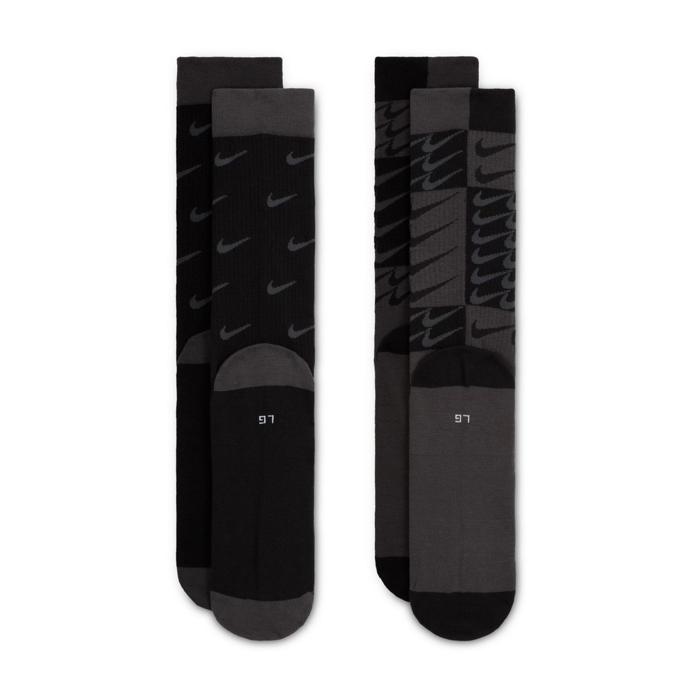 ナイキ（NIKE）（メンズ）靴下 エブリデイ エッセンシャル クルー ソックス 2足組 黒 25-27cm SWSH HM5873-901 二足セット 通勤 通学 定番 軽量