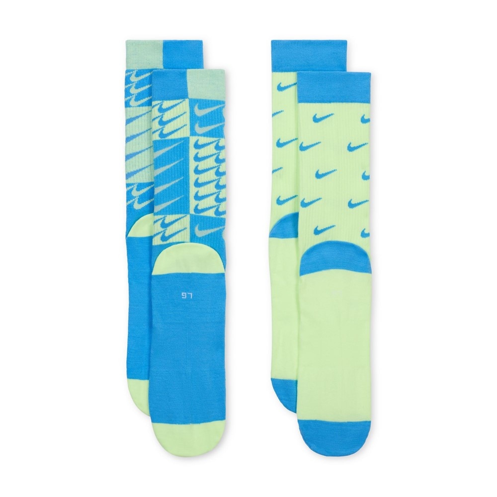 ナイキ（NIKE）（メンズ）靴下 エブリデイ エッセンシャル クルー ソックス 2足組 青 SWSH HM5873-903 二足セット スポーツ 通学 軽量