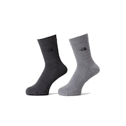 (メンズ、レディース)TNF ロゴ 2足組 クルーソックス NN82310 DL