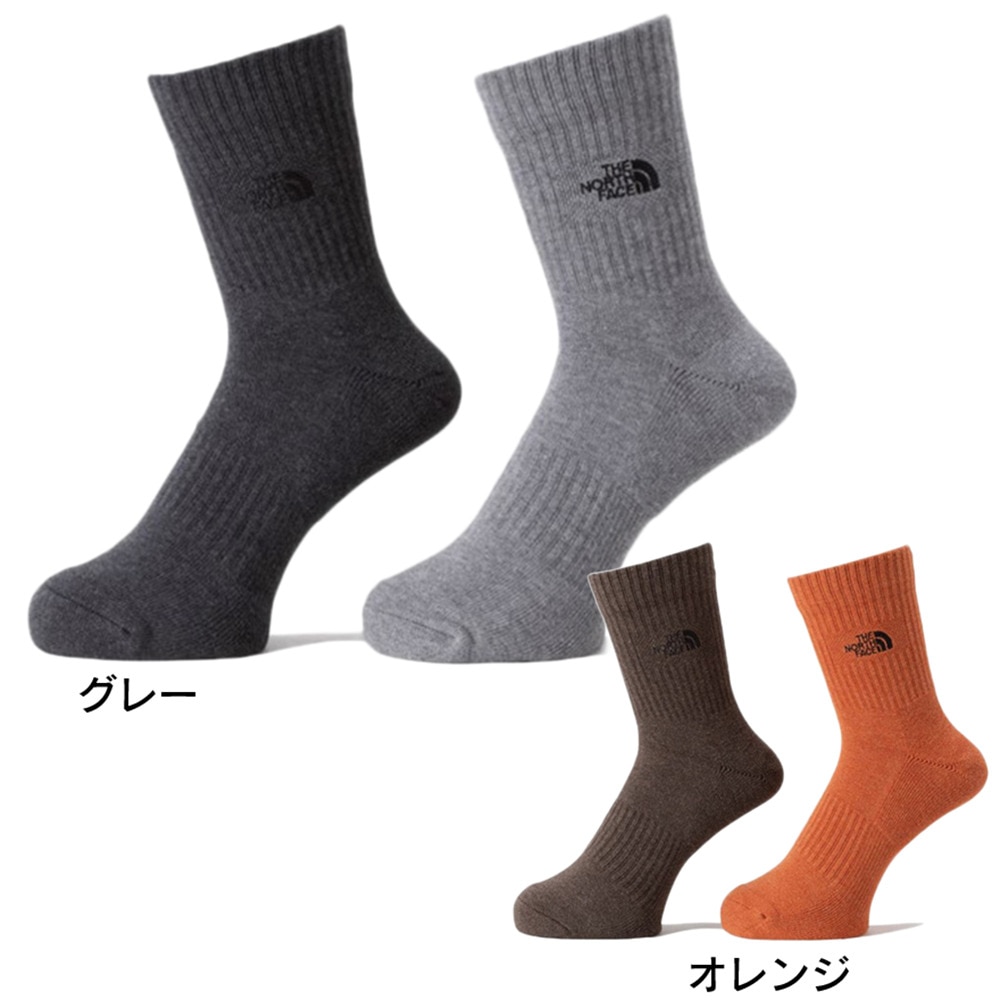 ザ・ノース・フェイス（THE NORTH FACE）（メンズ、レディース）TNF ロゴ 2足組 クルーソックス NN82310 DL
