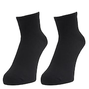 (メンズ)3層 アンクル丈 ソックス 2足組 894Q4GSA0084 BLK 吸湿 発熱