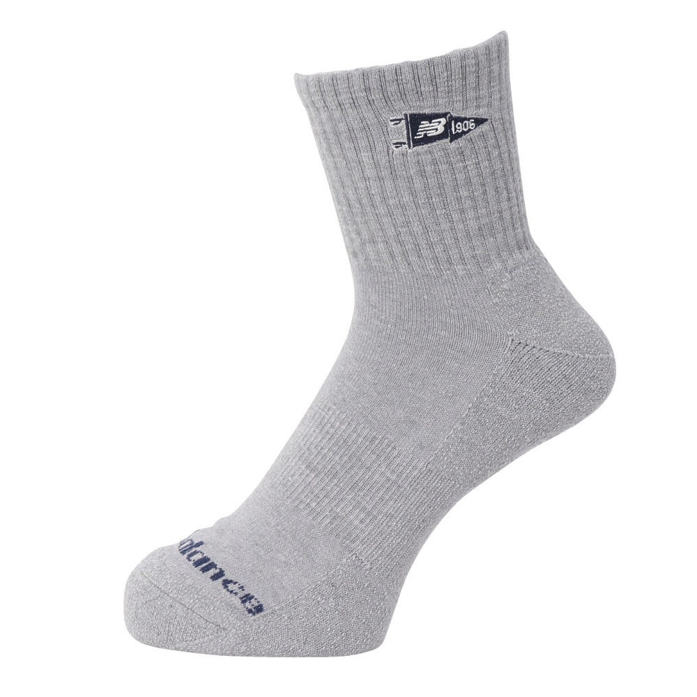 ニューバランス（new balance）（メンズ、レディース）靴下 バーシティペナント アンクルソックス 2足組 M-LLサイズ LAS51342AS2 スト系 私服 新調 衣替え
