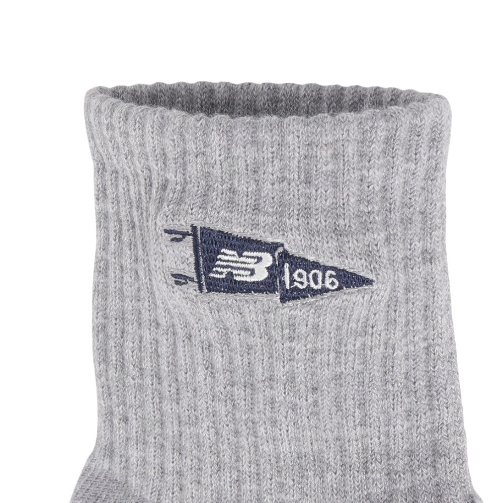 ニューバランス（new balance）（メンズ、レディース）靴下 バーシティペナント アンクルソックス 2足組 M-LLサイズ LAS51342AS2 スト系 私服 新調 衣替え