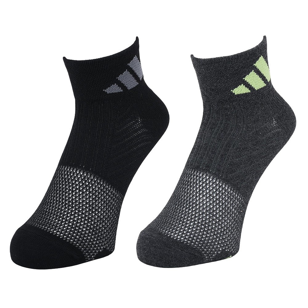 アディダス（adidas）（メンズ）ソックス 靴下 2足組 SOCKSSOCKSBLACK ODW05-KK8053