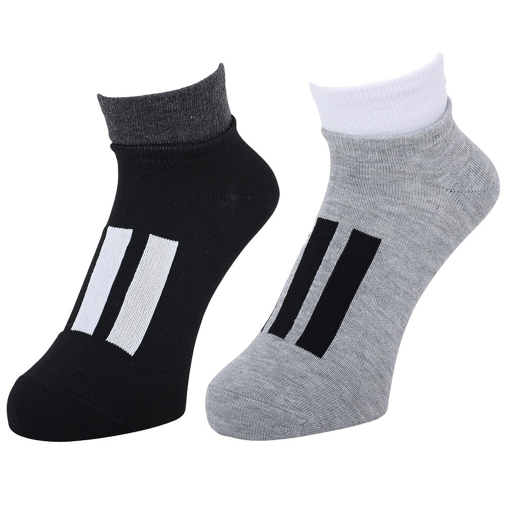 アディダス（adidas）（メンズ）ソックス 靴下 2足組 SOCKSSOCKSBLACK ODW11-KK8059