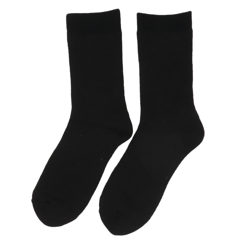 ノーブランド（NO BRAND）（メンズ）ヒートクロス 二重編み2足組ソックス 894NN2OK0399 BLK