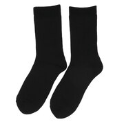 ノーブランド(NO BRAND)(メンズ)ヒートクロス 二重編み2足組ソックス 894NN2OK0399 BLK